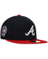 Фото #1 товара Men's Navy Atlanta Braves 9, 11 Memorial Side Patch 59Fifty Fitted Hat