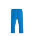 Child Girl Evelyn Azure Solid Jersey Leggings with Pockets