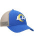 ფოტო #4 პროდუქტის Men's Royal, Natural Los Angeles Rams Flagship Logo MVP Snapback Hat