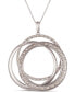 ფოტო #1 პროდუქტის Strawberry & Nude™ Diamond Interlocking Rings 18" Pendant Necklace (1 ct. t.w.) in 14k Rose, Yellow or White Gold