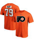 Фото #1 товара Men's Carter Hart Orange Philadelphia Flyers Team Authentic Stack Name and Number T-shirt