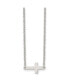 ფოტო #1 პროდუქტის Polished Sideways Cross on a 18 inch Cable Chain Necklace