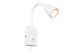 Фото #1 товара Wandlampe Leselampe mit Stecker Weiß