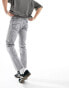 Lee Rider slim fit jeans in grey acid wash