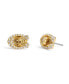 Women's Faux Stone Signature C Pave Turnlock Stud Earrings