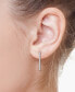 ფოტო #4 პროდუქტის EFFY® Diamond Linear Drop Earrings (1/10 ct. t.w.) in Sterling Silver or 14k Gold-Plated Sterling Silver