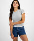 ფოტო #1 პროდუქტის Juniors' Layered Crewneck Tee