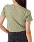 ფოტო #2 პროდუქტის Juniors' Moonlit Daisy Cropped Graphic Cotton Top