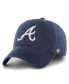 ფოტო #1 პროდუქტის Men's Navy Atlanta Braves Franchise Logo Fitted Hat