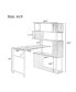Фото #4 товара Home Office Computer Desk L-Shaped Corner Table, Rotating Computer Table with 5-Tier Bookshelf