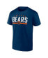 Фото #2 товара Men's Navy Chicago Bears Big and Tall Arc and Pill T-shirt