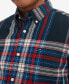 Фото #6 товара Men's Gradient Check Regular-Fit Long-Sleeve Button-Down Shirt