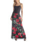 Women's Elastic Waist Dressy Maxi Skirt