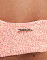 River Island cami bikini top with contrast stitching in coral