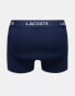 Lacoste 3 pack trunks in navy Синий, L - фото #2