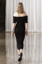 Фото #11 товара Платье с открытыми плечами ZARA