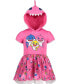 ფოტო #1 პროდუქტის Baby Girls Baby Mommy Shark Daddy Shark Baby Shark Costume Short Sleeve Dress Newborn to