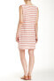 Фото #2 товара Max Studio Cutout Neck Striped Shift Dress 123665 Sz. M $98