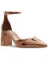 ფოტო #1 პროდუქტის Women's Jan Pointed-Toe Ankle-Strap Block-Heel Pumps