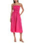 Фото #1 товара Harper Gathered Midi Dress Women's Pink L