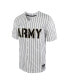 Men's White, Black Army Black Knights Pinstripe Replica Full-Button Baseball Jersey