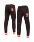 Фото #4 товара Men's Brown Cleveland Browns Blitz Fleece Jogger Pants