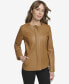 ფოტო #1 პროდუქტის Women's Collarless Leather Jacket