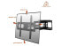 Фото #12 товара Megamounts GMW866-AMAZ 32" - 70" Full Motion Double Articulating Wall Mount for