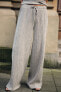 Textured wide-leg trousers