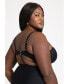 Фото #3 товара Plus Size Grommet Detail Bikini Top - 26, Black