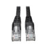 Фото #1 товара Tripp N201-006-BK Cat6 Gigabit Snagless Molded (UTP) Ethernet Cable (RJ45 M/M) - PoE - Black - 6 ft. (1.83 m) - 1.83 m - Cat6 - U/UTP (UTP) - RJ-45 - RJ-45