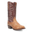 Dan Post Boots Primetime Caiman Embroidered Croc Round Toe Cowboy Mens Brown Ca