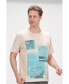 ფოტო #5 პროდუქტის Men's Modern Print Fitted Cali T-shirt