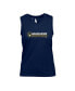 Фото #1 товара Women's Navy Milwaukee Brewers Paisley Chase V-Neck Tank Top