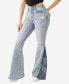 Women's No Flap Bandana Bell Bottom Jean