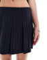 Фото #9 товара ASOS DESIGN tailored pleated mini skirt in navy stripe