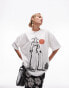 Topshop premium graphic ranch girl super oversized tee in white Белый, XS - EU 32-34 - фото #4