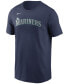 Фото #1 товара Seattle Mariners Men's Swoosh Wordmark T-Shirt