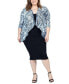 ფოტო #2 პროდუქტის Plus Size 3/4 Length Sleeve Open Cardigan