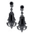 ფოტო #1 პროდუქტის Black-Tone Black Rectangle Crystal Drop Earrings