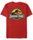 Фото #1 товара Jurassic Park Men's Classic Logo Outlined Short Sleeve T-Shirt