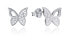 Фото #1 товара Silver earrings with zircons Butterflies Popular 71053E000-30