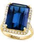 Blue Topaz (Yellow Gold)