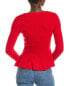 Sofiacashmere Peplum Rib Scoop Neck Cashmere Sweater Women's