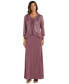 ფოტო #2 პროდუქტის Sequined Lace Empire-Waist Gown & Jacket