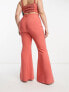 Фото #2 товара ASOS LUXE Curve co-ord flared suit trouser in cinnamon