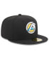 Фото #4 товара Men's Black West Michigan Whitecaps Authentic Collection Alternate Logo 59FIFTY Fitted Hat
