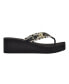 Women's Ediva Logo Hardware Wedge Thong Slip-On Sandals