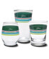 Tropical Edgeline 15-Ounce Stemless Wine Glass Set of 4