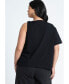 Фото #3 товара Plus Size Twist Shoulder Tee